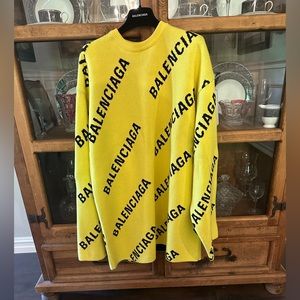 Balenciaga Wool Yellow Sweater- dress
